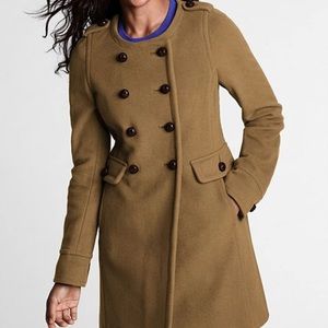 Lands End Luxe Wool Scoopneck Coat